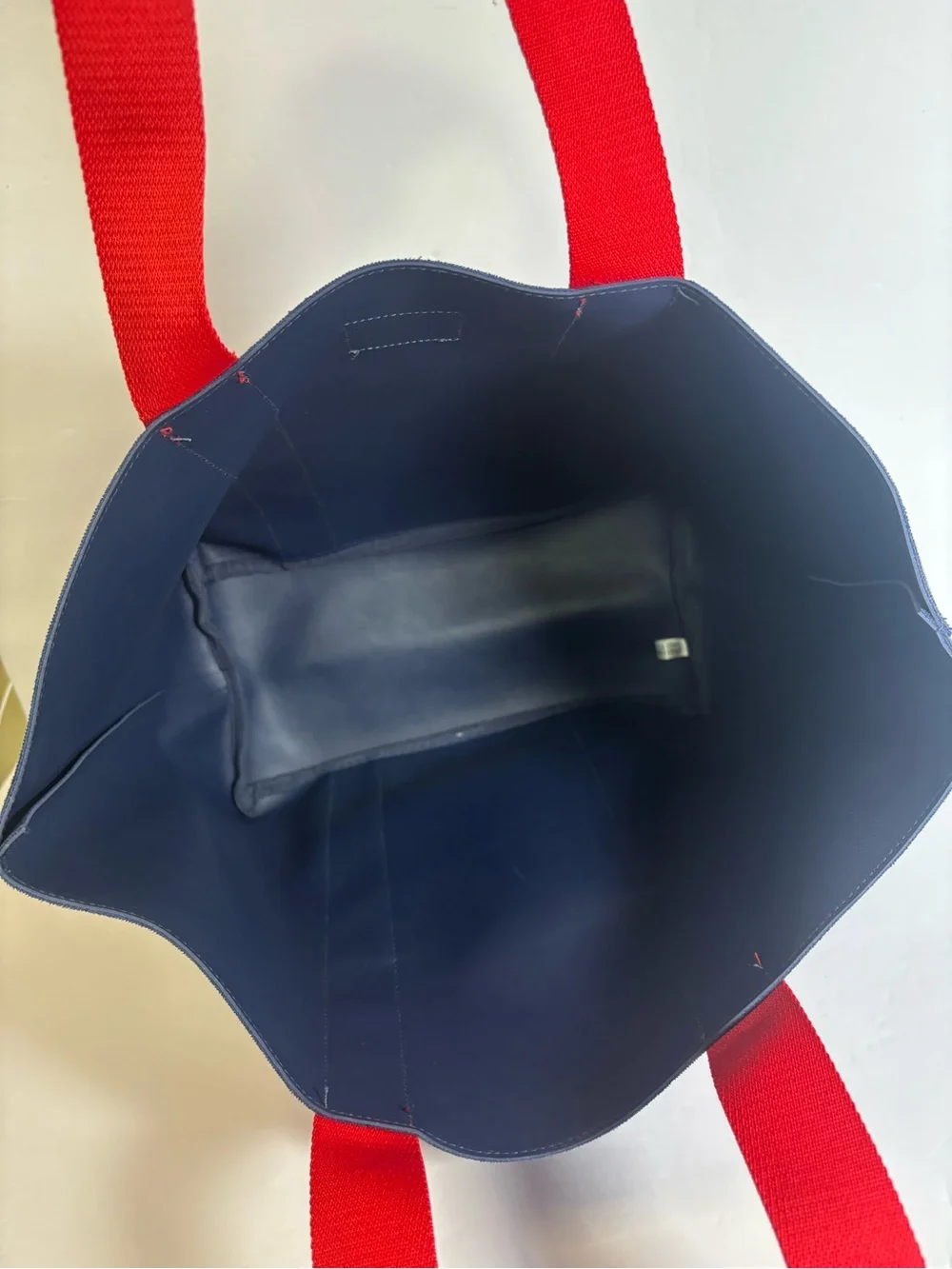 Brighton Velveteen LOVE Navy Blue Tote Bag Red Heart Straps